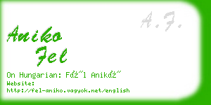 aniko fel business card